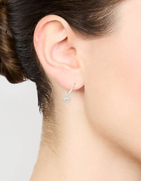 Sterling Silver Crystal Hoop Earrings 12mm - link has visual effect only