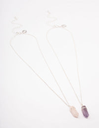 Silver Mixed Semi-Precious Wrapped Necklace Pack - link has visual effect only