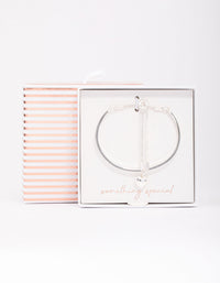 Silver Heart Toggle Bracelet - link has visual effect only