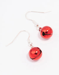 Silver Christmas Bell Drop Earrings - link has visual effect only
