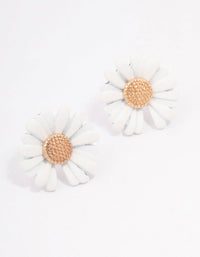 Gold Daisy Stud Earrings - link has visual effect only
