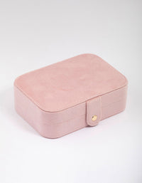 Blush Fabric Rectangular Jewellery Case - link has visual effect only