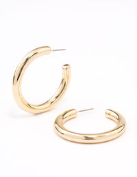 Gold Plated Large Hoop Earrings - link has visual effect only