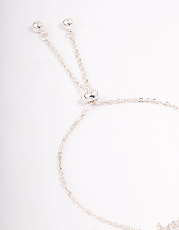 Silver Plated Taurus Script Bracelet