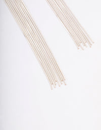 Silver Knotted Cup Chain Drop Earrings - link has visual effect only