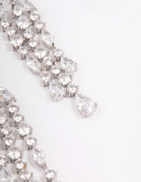 Silver Cascade Stone Drop Earrings - link has visual effect only