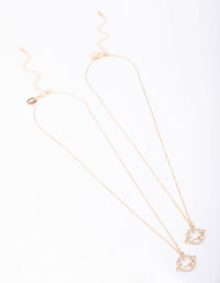 Gold Diamante Saturn Necklace Pack - link has visual effect only