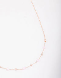 Gold Bead & Ball Chain Necklace - link has visual effect only