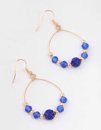 Blue Bead Fireball Teardrop Earrings - link has visual effect only