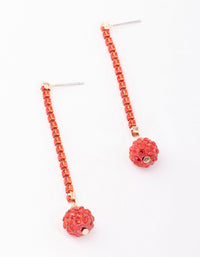 Red Cupchain Fireball Drop Earrings - link has visual effect only