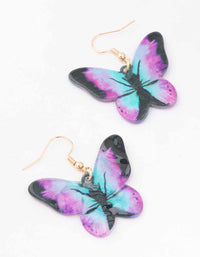Gold Ombre Butterfly Drop Earrings - link has visual effect only