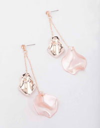 Blush Iridescent Petal Drop Earrings - link has visual effect only