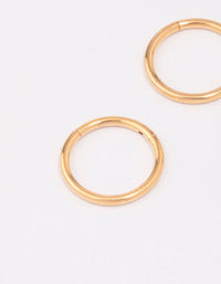 Gold Plated Titanium Fine Sleeper Earrings 10mm - link has visual effect only