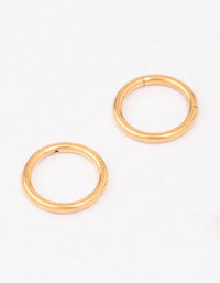 Gold Plated Titanium Sleeper Earrings 10mm - link has visual effect only