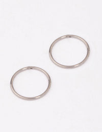 Titanium Fine Sleeper Earrings 10mm - link has visual effect only