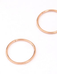 Rose Gold Plated Titanium Fine Sleeper Earrings 10mm - link has visual effect only