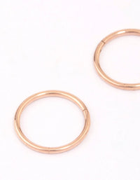 Rose Gold Plated Titanium Fine Sleeper Earrings 8mm - link has visual effect only