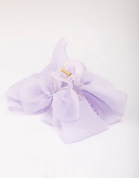 Lilac Mixed Bow Hair Claw Clip - link has visual effect only