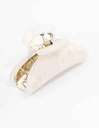 Cream Acrylic Irregular Hair Claw Clip - link has visual effect only