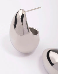 Waterproof Stainless Steel Large Teardrop Earrings - link has visual effect only
