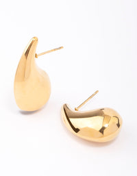 Waterproof Gold Plated Stainless Steel Skinny Bubble Drop Earrings - link has visual effect only