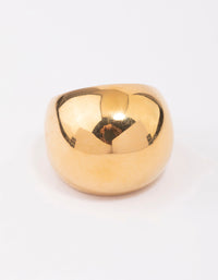 Waterproof Gold Plated Stainless Steel Large Bubble Ring - link has visual effect only