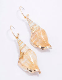Genuine Shell Large Hoop Earrings - link has visual effect only