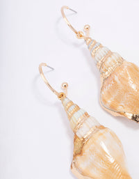 Genuine Shell Large Hoop Earrings - link has visual effect only