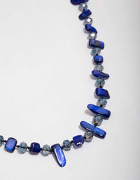 Blue Beaded Necklace - link has visual effect only
