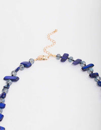Blue Beaded Necklace - link has visual effect only