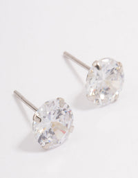 Sterling Silver Cubic Zirconia Claw Stud Earrings - link has visual effect only