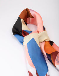 Fabric Floral Geometric Pattern Scarf - link has visual effect only