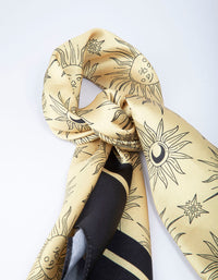 Black & Gold Fabric Celestial Sun Scarf - link has visual effect only