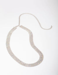 Silver Wide Diamante Belt - link has visual effect only