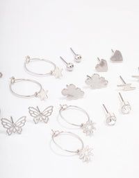 Silver Cloud & Snowflake Earring 12-Pack - link has visual effect only