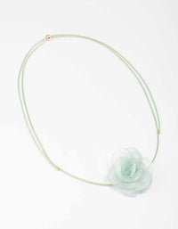 Mint Cord Flower Choker - link has visual effect only