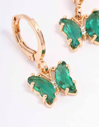 Gold Small Butterfly Huggie Earrings - link has visual effect only