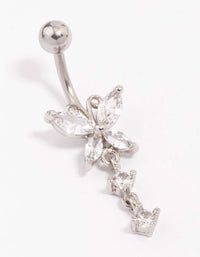 Surgical Steel Butterfly Double Drop Belly Piercing - link has visual effect only