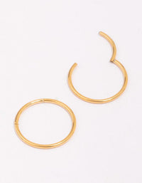 Gold Plated Surgical Steel Sleeper Hoop Earrings 16mm - link has visual effect only
