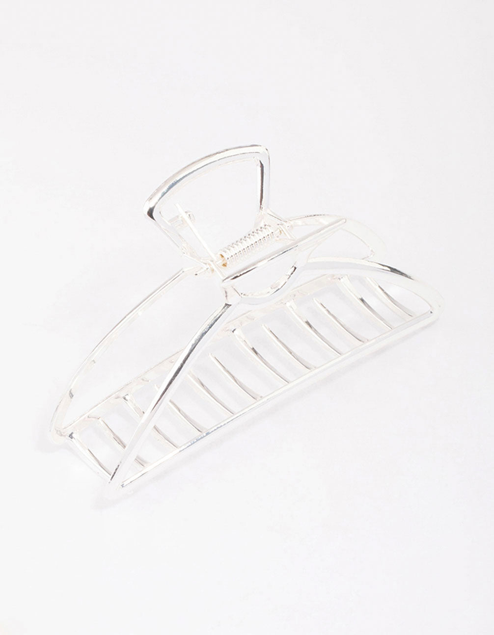 Silver Large Outline Hair Claw Clip