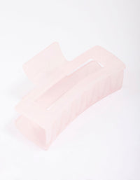 Pastel Pink Rectangular Hair Claw Clip - link has visual effect only