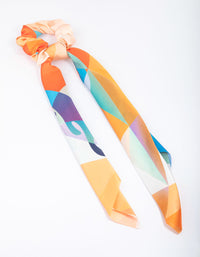 Fabric Geometric Colourful Satin Scarf - link has visual effect only