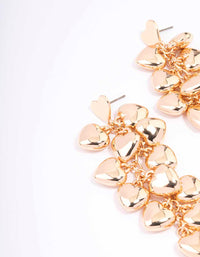 Gold Cascading Heart Drop Earrings - link has visual effect only