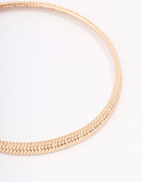 Gold Plated Brass Snake Chain Bracelet - link has visual effect only