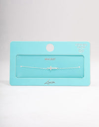 Sterling Silver Horizon Cross Bracelet - link has visual effect only