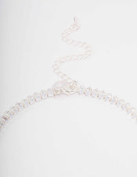 Silver Cubic Zirconia Marquise Drop Necklace - link has visual effect only