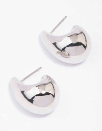 Silver Mini Teardrop Huggie Earrings - link has visual effect only