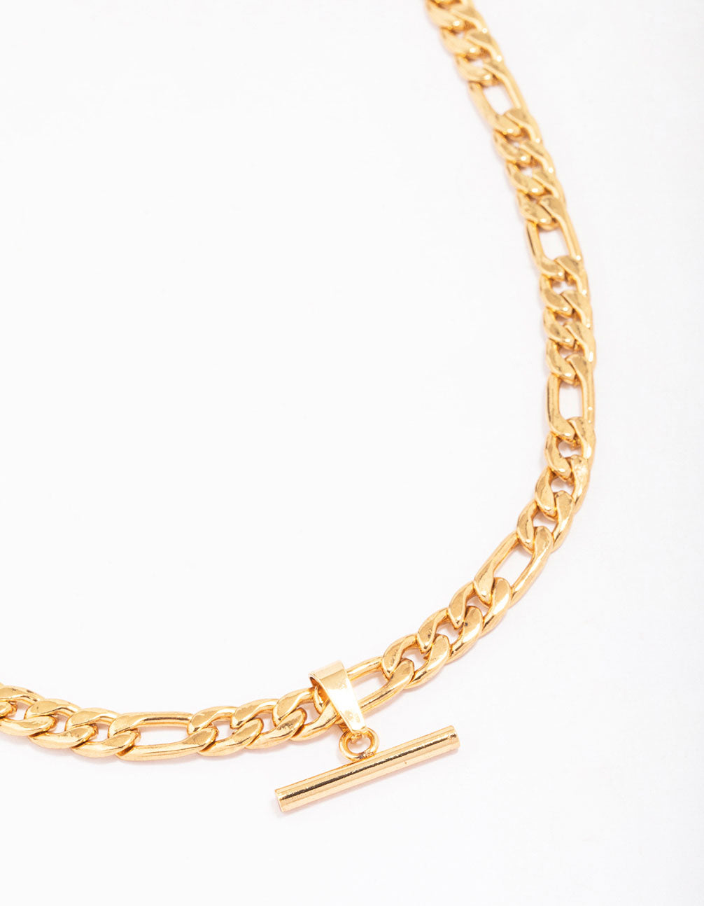 Waterproof Gold Plated Stainless Steel Chunky Fob Necklace