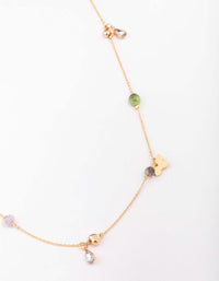 Gold Mixed Charm Long Chain Necklace - link has visual effect only