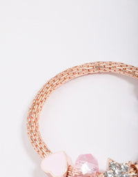 Kids Rose Gold Bunny Charm Stretch Bracelet - link has visual effect only